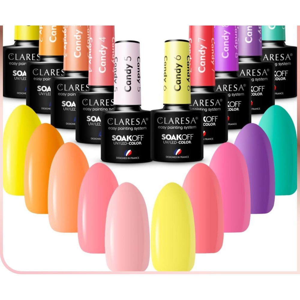 CLARESA Candy 10 - gelinis nagų lakas, 5 ml (143192)