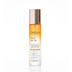 CARELIKA Gold Dry Oil – sausas aliejus plaukams ir kūnui su minkštinančiomis bei maitinamosiomis savybėmis, 80 ml