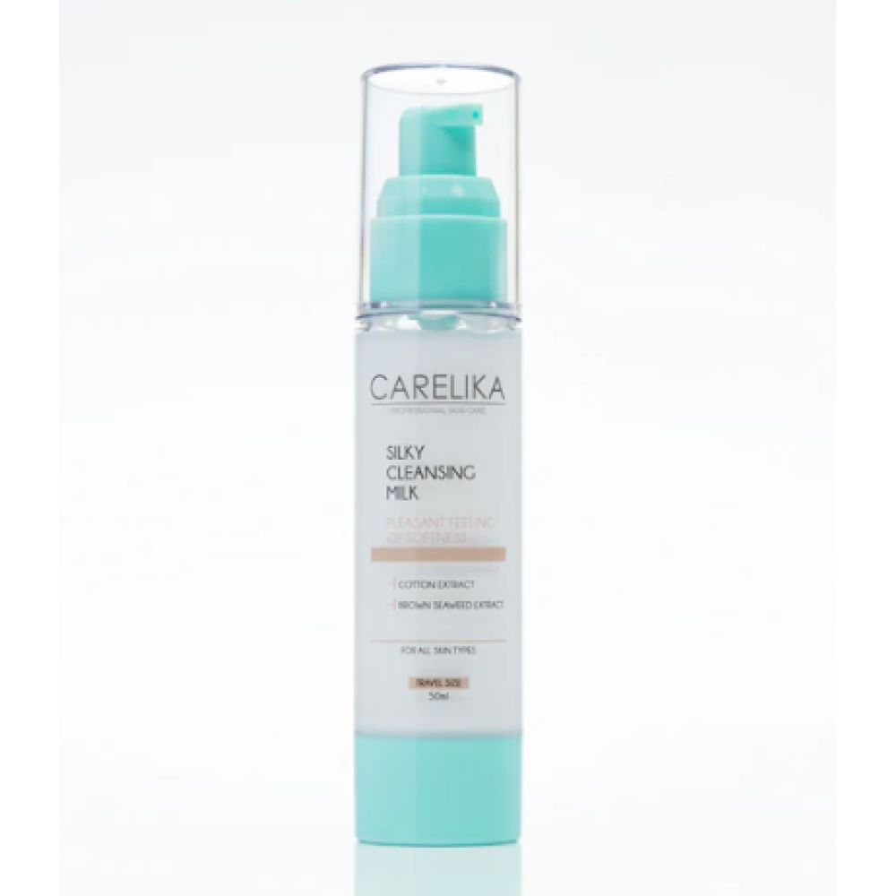 CARELIKA Silky Cleansing Milk – Švelnus valomasis pienelis su medvilnės ekstraktu, 50 ml (CPSCM050)