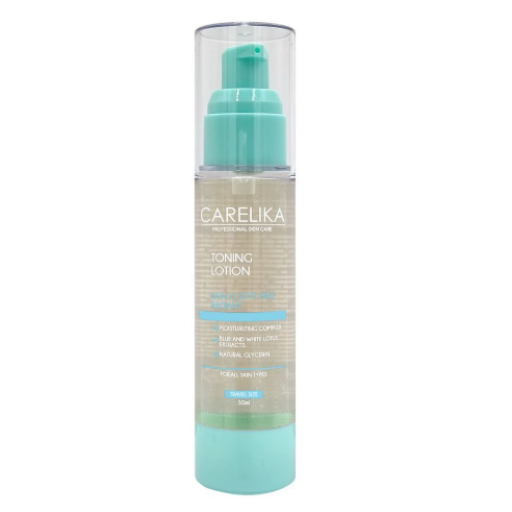 CARELIKA Toning Lotion - Tonizuojantis losjonas su drėkinančiu kompleksu be alkoholio, 50 ml (CPTL050)