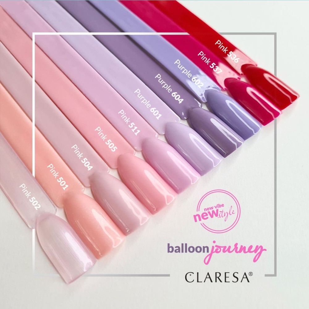 CLARESA PINK 549 - Gelinis nagų lakas, 5 ml (143358)