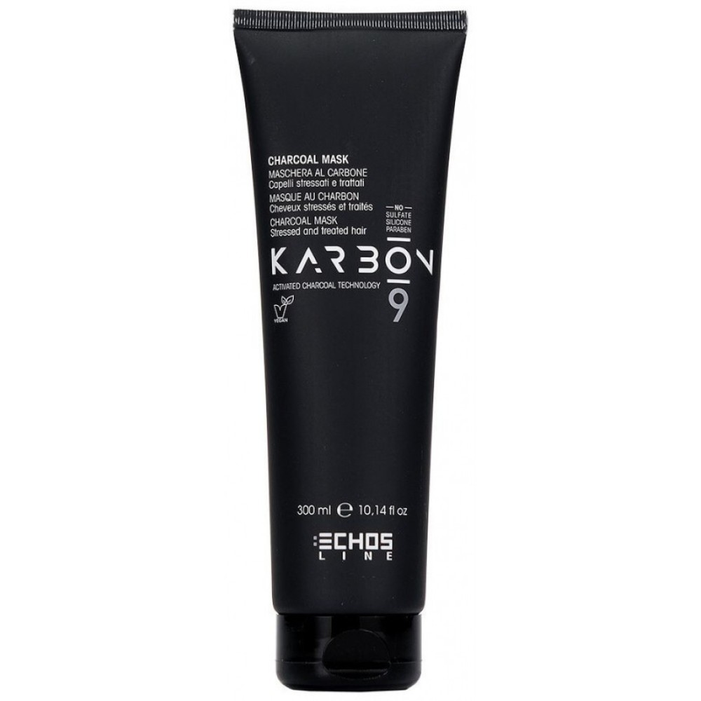 ECHOSLINE KARBON 9 Charcoal mask - anglies kaukė, 300 ml