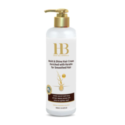 H&B Moist & Shine Silicone Hair Cream No-Rinse Enriched with Keratin - drėkinantis ir blizgesį suteikiantis plaukų kremas su keratinu ir silikonu, nenuplaunamas, 400 ml