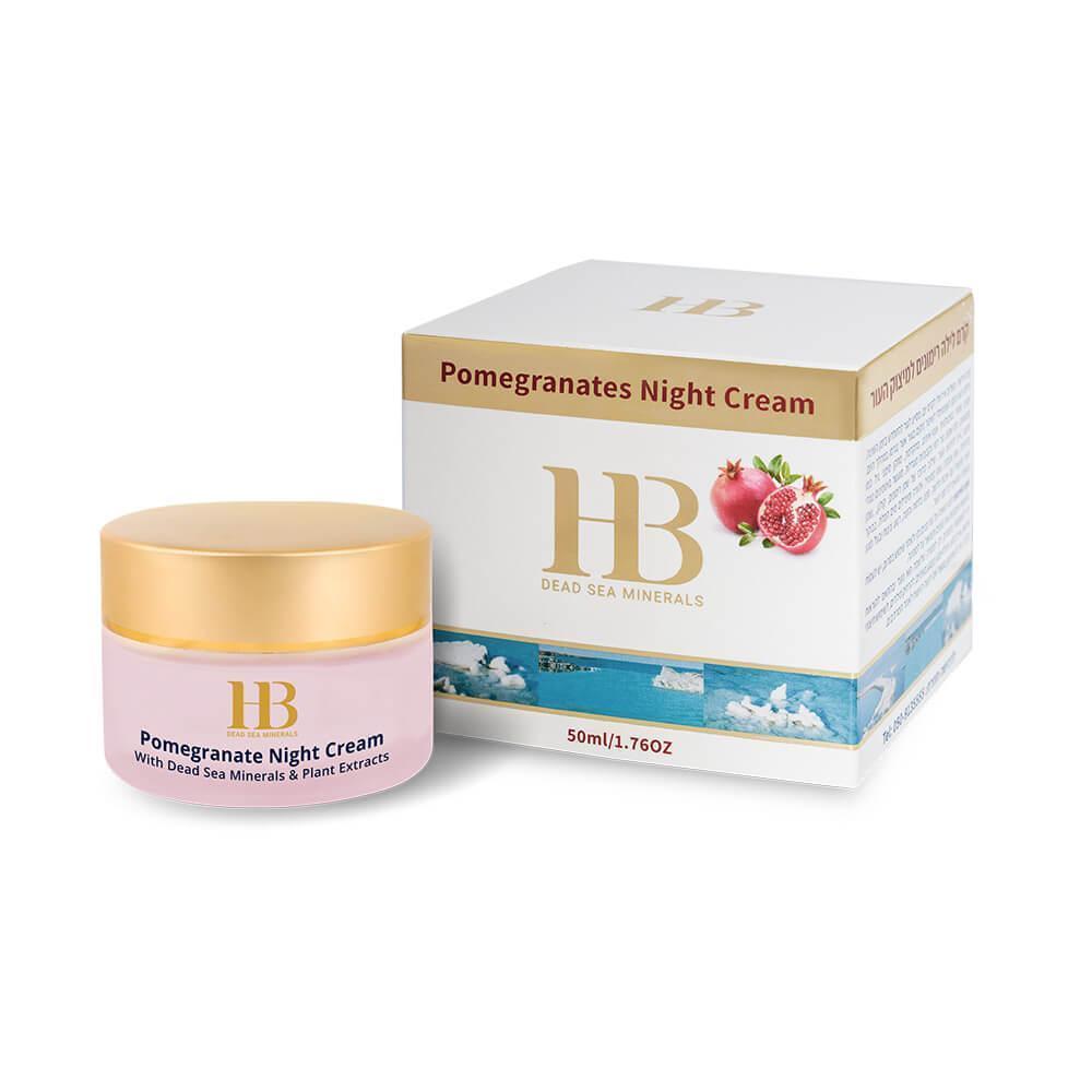 HEALTH&BEAUTY Pomegranates Stangrinantis drėkinantis naktinis veido kremas SPF15 su granatų ekstraktu (H&B3954)