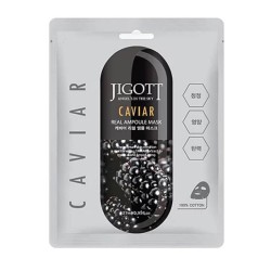 Jigott Caviar Real Ampoule Mask - audinio veido kaukė, 27 ml