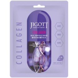 Jigott Collagen Real Ampoule Mask – audinio veido kaukė, 27 ml