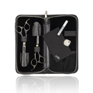 Lameo STAGE PRO SET OFFSET BLACK - Profesionalių kirpimo žirklių rinkinys su dėklu