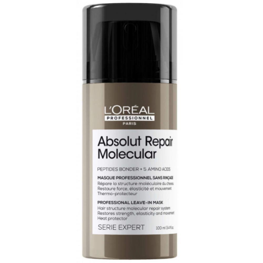 L'Oreal Professionnel Serie Expert Absolut Repair Molecular Leave-in Mask - Paliekama kaukė plaukų atstatymui, 100 ml (3474637153496)