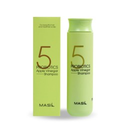 MASIL 5 Probiotics Apple Vinegar Shampoo - švelnus šampūnas be sulfatų su obuolių sidro actu, 300 ml