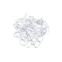 Plaukų gumytės, elastingos, skaidrios, 50 vnt.