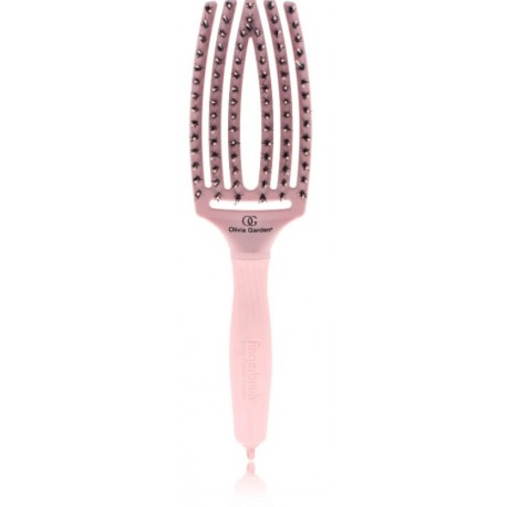 Olivia Garden Fingerbrush Pastel Pink Combo Medium – plaukų šepetys (olivia-pastel-pink)