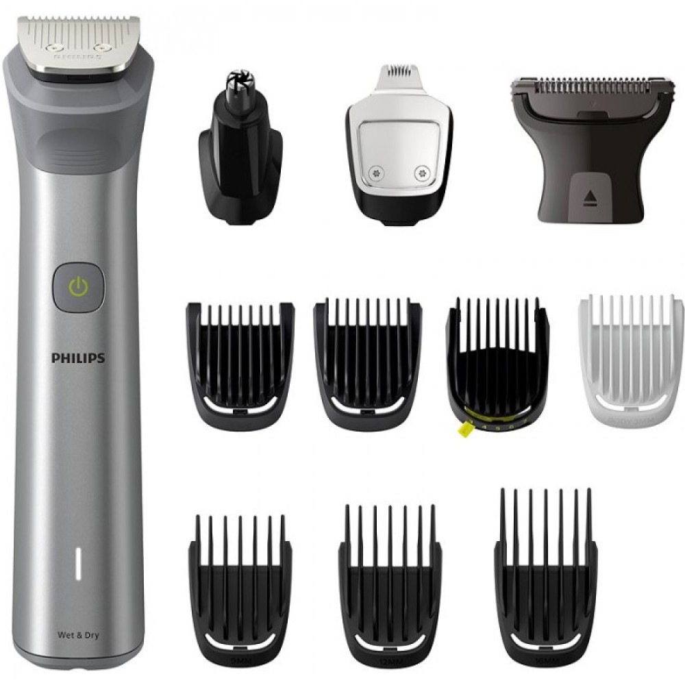 PHILIPS MULTIGROOM SERIES 5000 ALL-IN-ONE TRIMERIS MG5940/15 VEIDUI, PLAUKAMS IR KŪNUI, IŠ NERŪDIJANČIO PLIENO