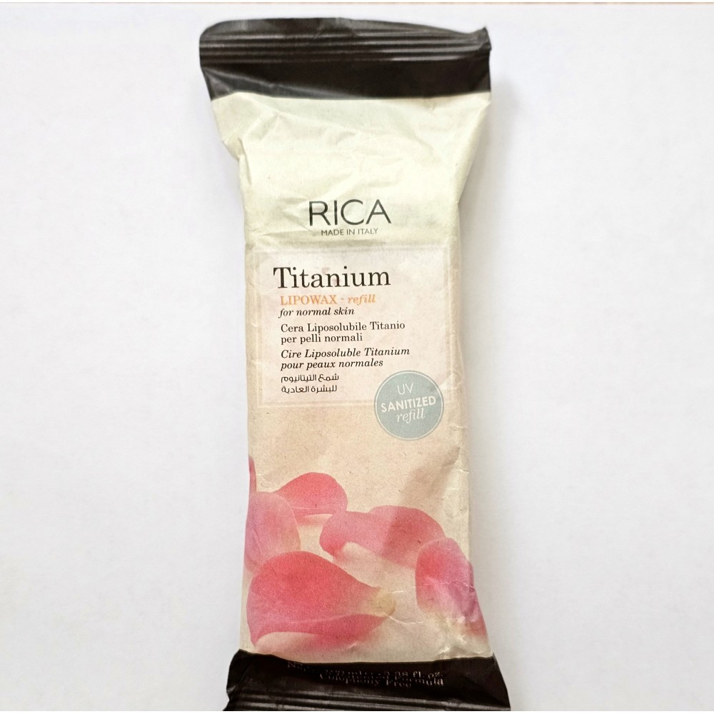 RICA Titanium Wax - rožinis vaškas su titano dioksidu, 100 ml (CRRGCR)