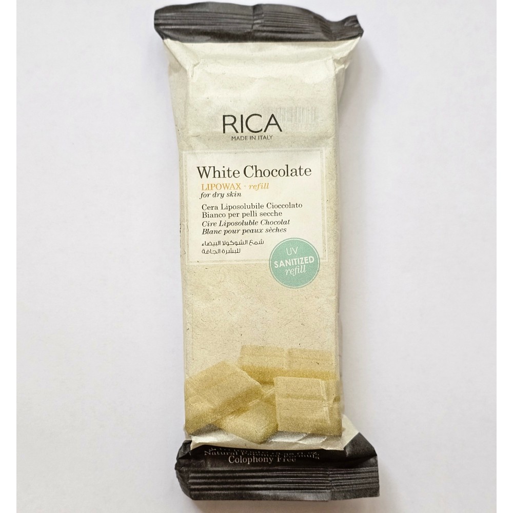 RICA White Chocolate – baltos šokoladės vaškas, 100 ml (CRRGDCB)
