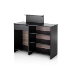 Registratūros stalas salonui VISTA CONSOLLE BLACK&OAK