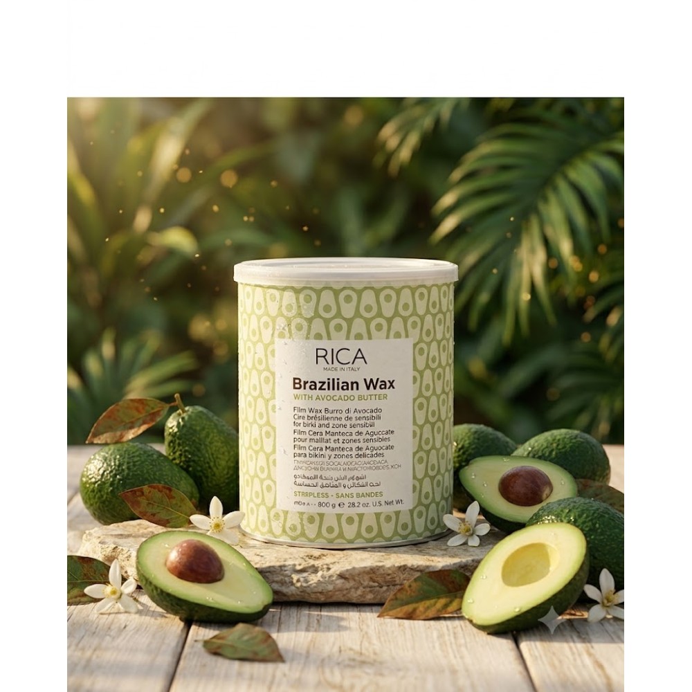 RICA Brazilian Avokado Wax – Brazilijos kietasis avokado vaškas, 800 ml (CDAV8)