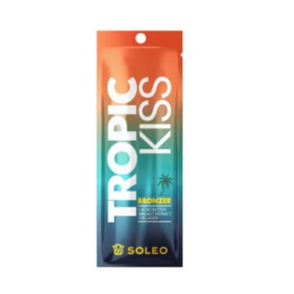 SOLEO Tropic Kiss - soliariumo kremas su bronzantais ir kolagenu, 15 ml (WILD-21)