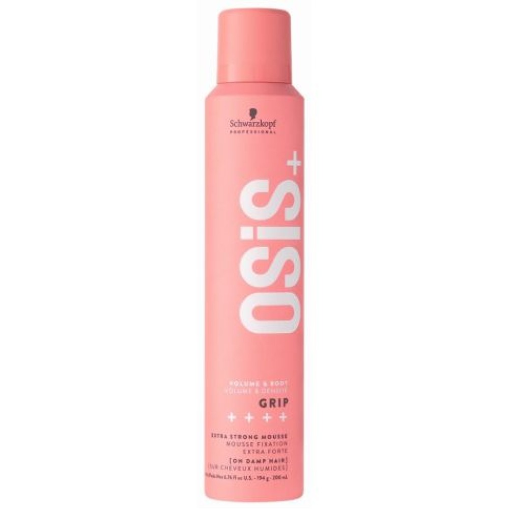 Schwarzkopf Professional OSIS+ Grip Mousse Extra Strong — plaukų putos itin stiprios fiksacijos, 200 ml (NHK4474)