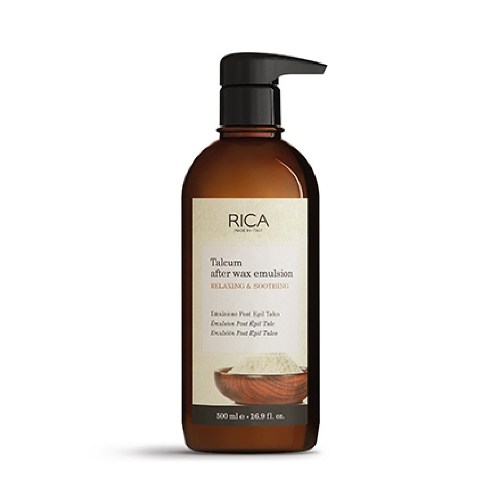 RICA Talcum After Wax Emulsion – talko emulsija po vaškinio depiliavimo, 500 ml (CLPET5)