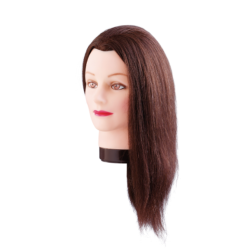 Manekeno galva/manekenas Emma, ruda – su natūraliais plaukais, 40 cm