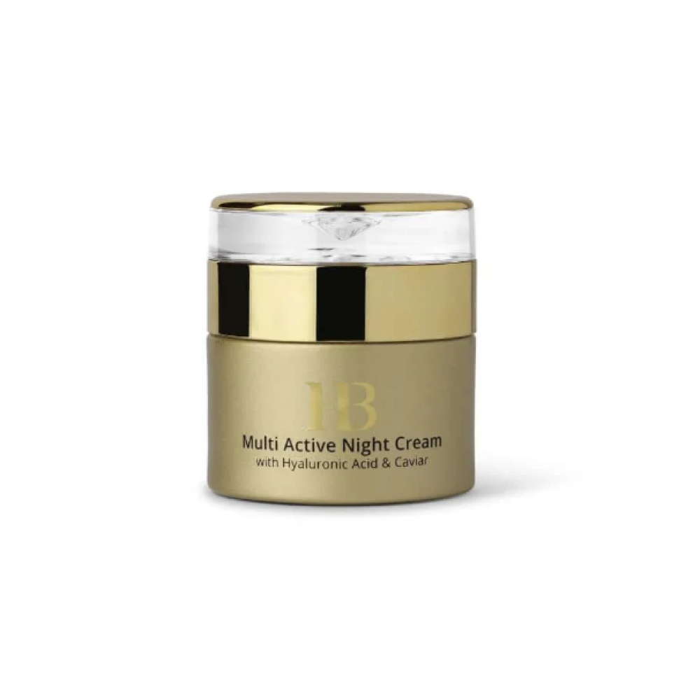 H&B PREMIUM LINE Multi-Active naktinis veido kremas su hialurono rūgštimi ir kaviarų ekstraktu (H&Bnight)