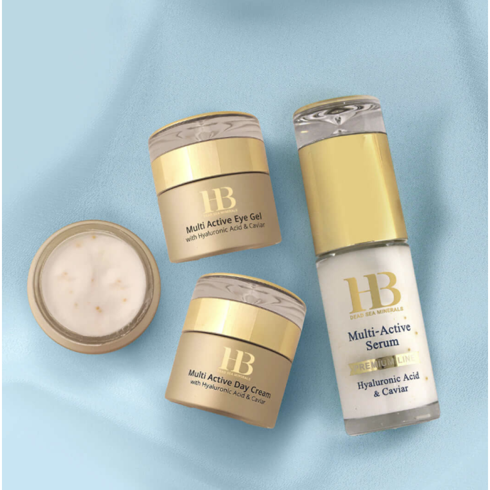 H&B Multi-Active Serum – aktyvus veido serumas su hialurono rūgštimi ir ikrais (HB-SERUM)