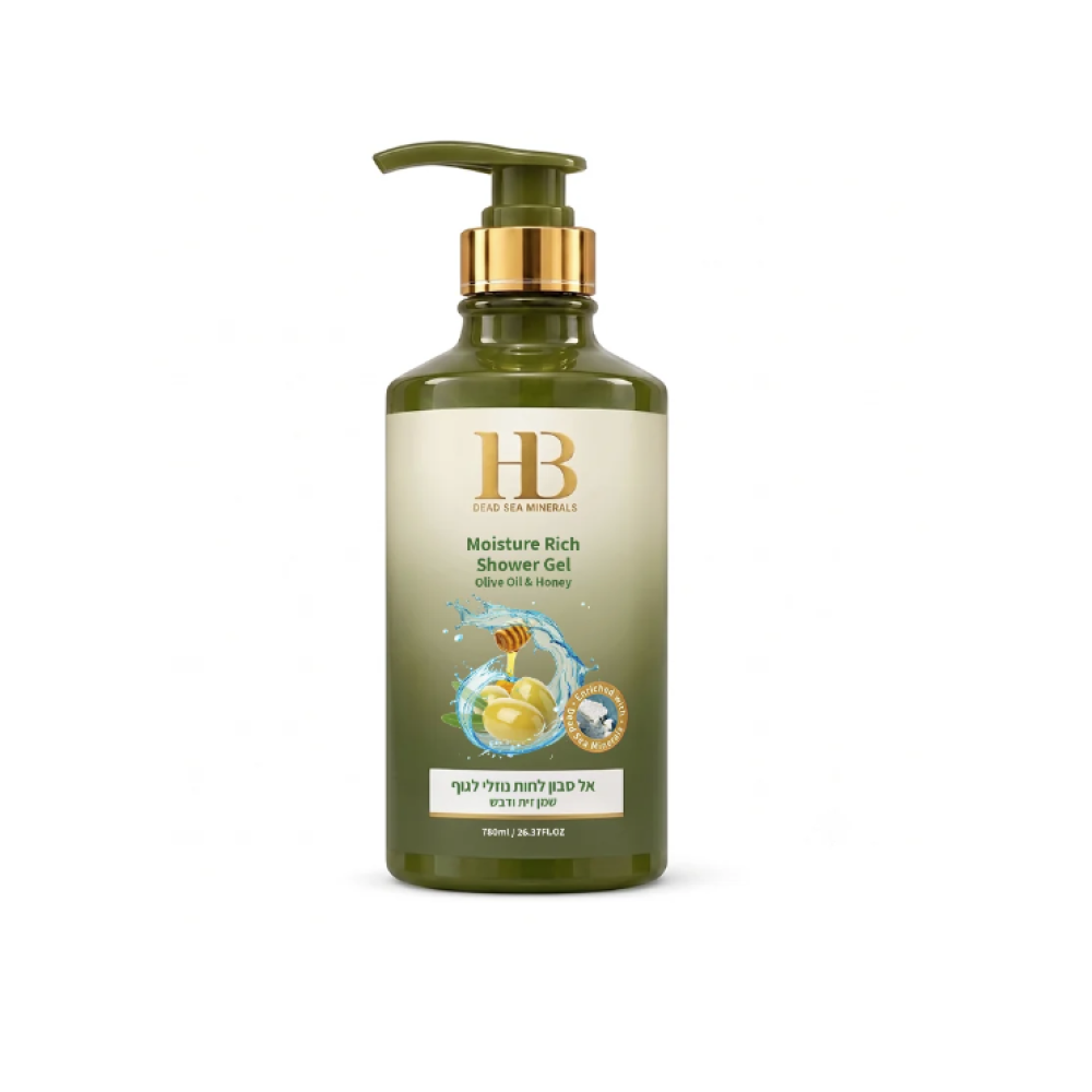 HEALTH&BEAUTY Drėkinamasis dušo kremas su alyvuogių aliejumi ir medumi, 780 ml (H&B00045)