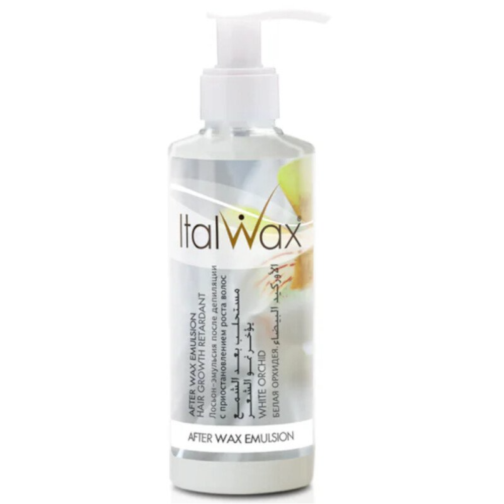 Italwax After Wax Emulsion Hair Growth Retardant White Orchid – emulsija po depiliacijos plaukų augimo sulėtinimui su balta orchidėja, 100 ml (ret-100)