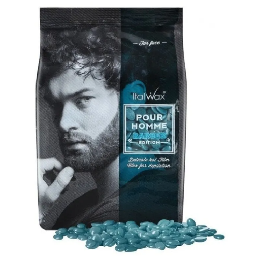 ItalWax Pour Homme BARBER EDITION - Plėvelinis vaškas vyrams, 500 g (02-0015)