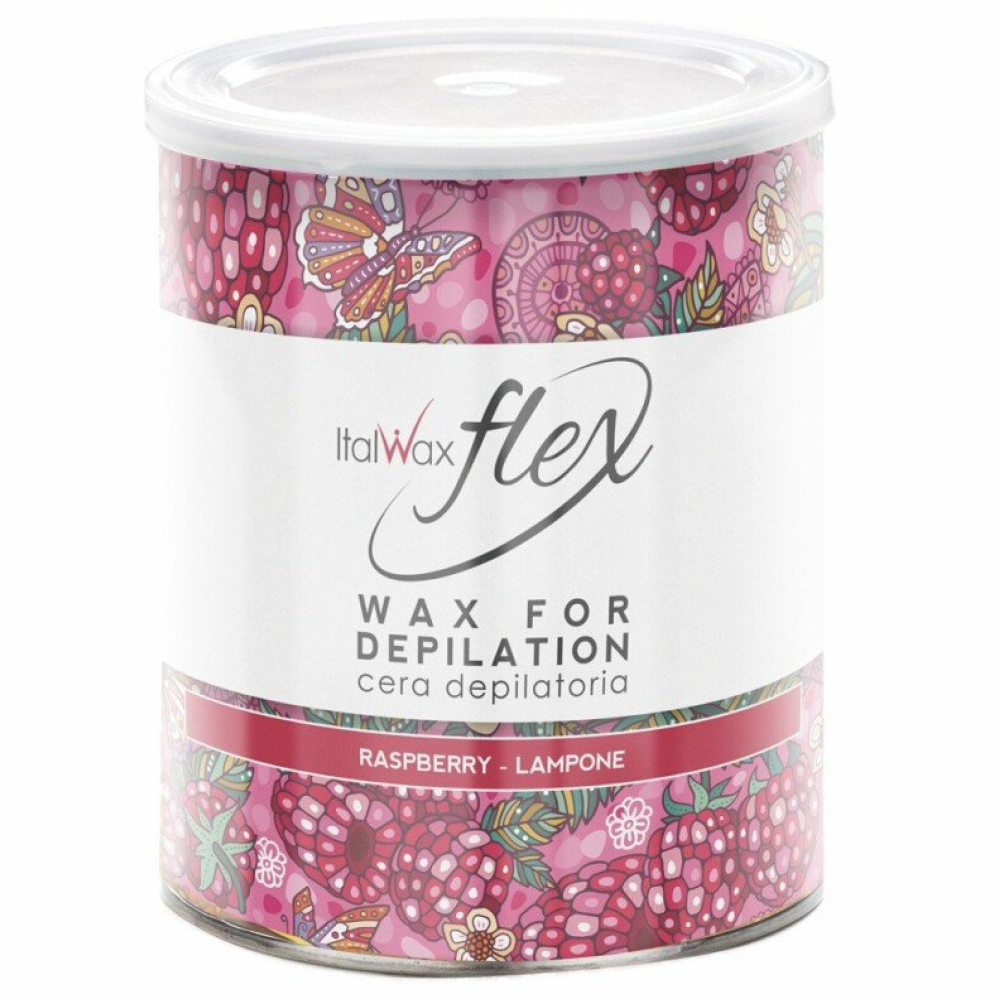 ItalWax Flex Raspberry vaškas — titano dioksido vaškas su aviečių aromatu, 800 ml (02-1933)
