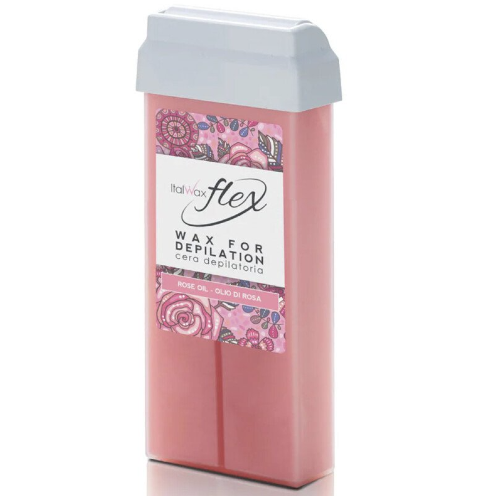 ItalWax FLEX ROSE - minkštas depiliacinis vaškas su titano dioksidu, 100 ml (BRL60040)