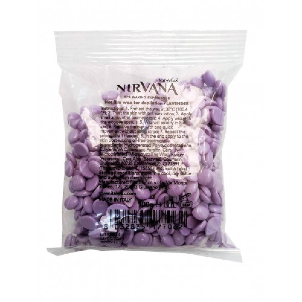 ItalWax Nirvana Lavender Wax – plėvelinis vaškas granulėmis, 100 g (CFWP100-lav)