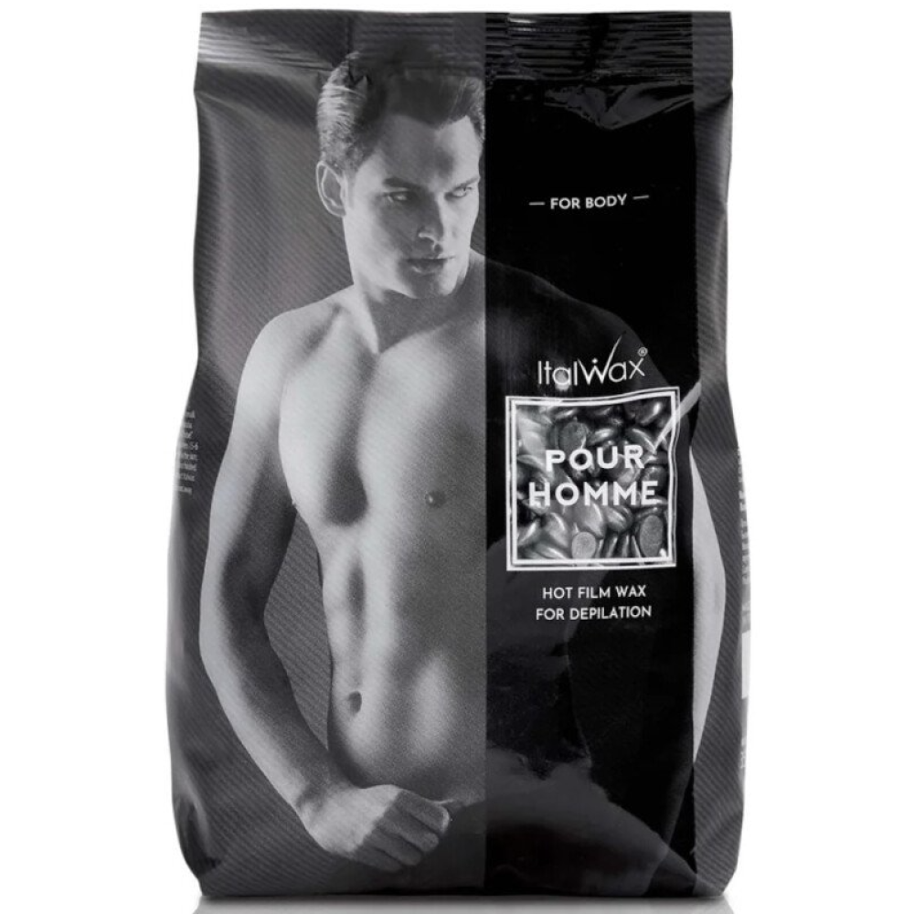 ItalWax Hot Film Wax Pour HOMME - Skaidrus plėvelinis vaškas vyrams, 1000gr. (CFWP1K)