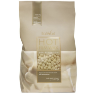 ItalWax Hot Film Wax WHITE CHOCOLATE - Permatomas plėvelinis vaškas BALTASIS ŠOKOLADAS, 1000 g