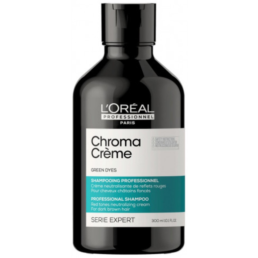L'Oreal Professionnel Serie Expert Chroma Crème Green Shampoo – šampūnas su žaliais pigmentais, 300 ml