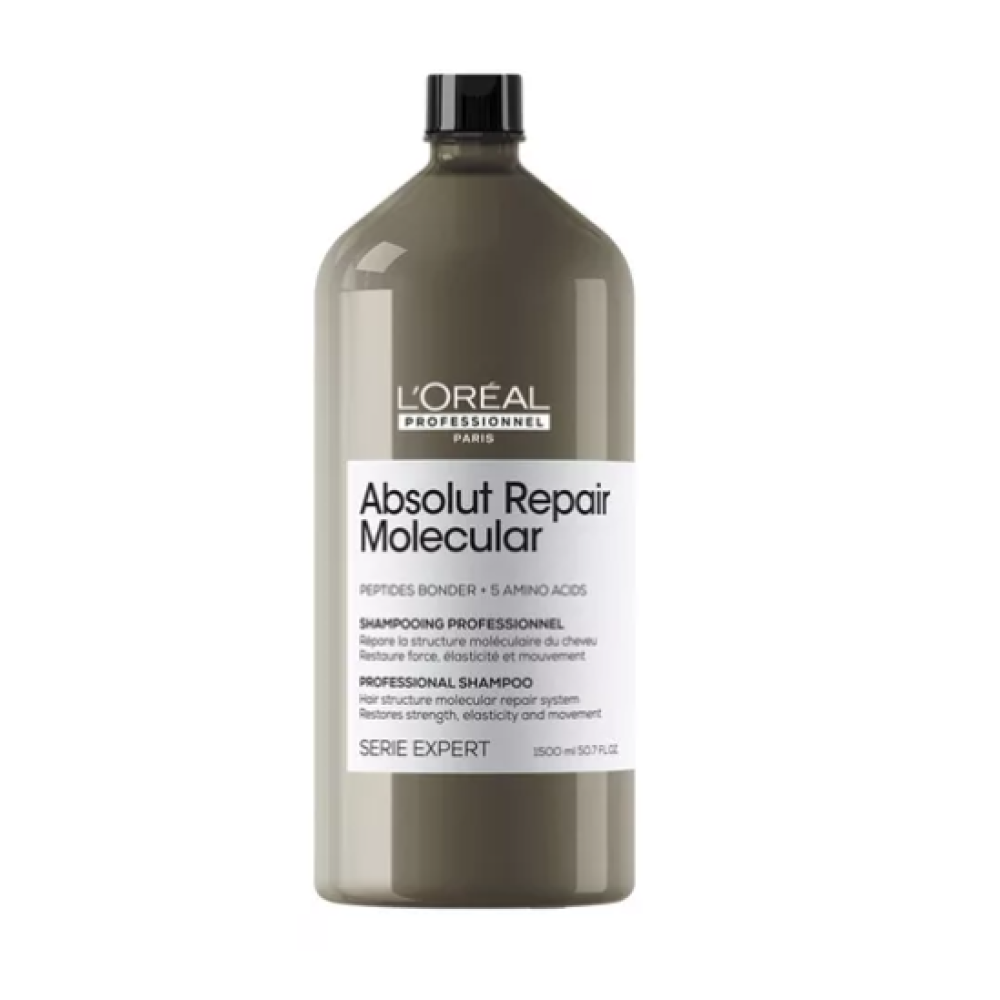 L'Oreal Professionnel Serie Expert Absolut Repair Molecular Shampoo – molekulinis šampūnas giliam plaukų atstatymui, 1500 ml (3474637188207)