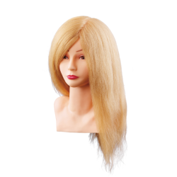 Manekeno galva Louisa, blondinė su natūraliais plaukais, 40 cm