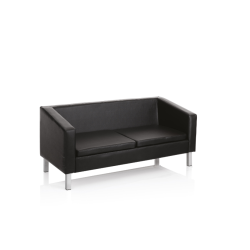 LUCKY BLACK WAITING-area SOFA - Trivietė sofa laukiamajai zonai