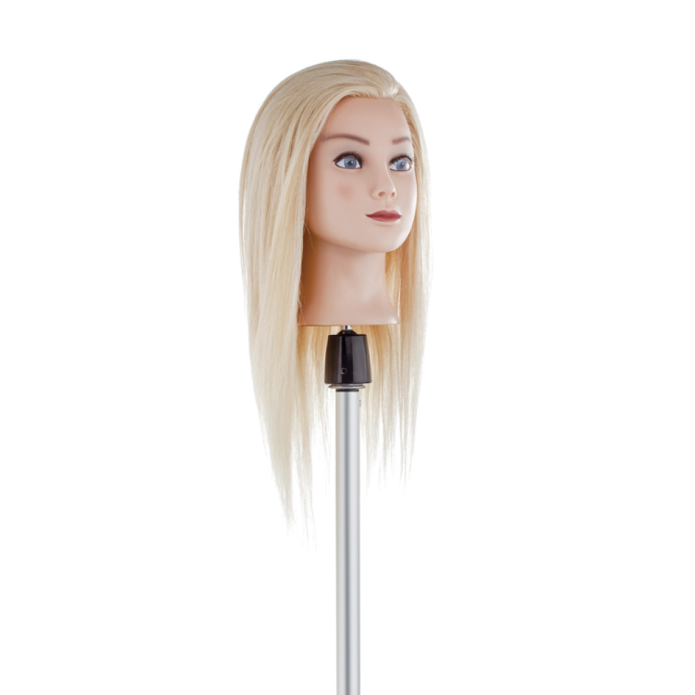 Mokomoji galva Helga, blondinė — natūralūs plaukai, 50 cm (400.880)