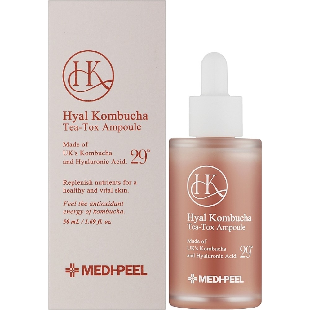 MEDI-PEEL Hyal Kombucha Tea-Tox Ampoule - Atjauninanti ampulė, 50 ml (346458)