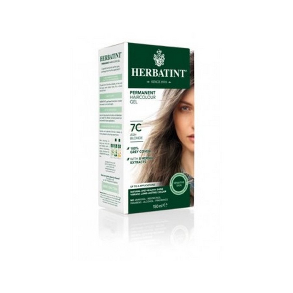 HERBATINT ilgalaikė natūrali augalinė gelinė plaukų spalva - 7C (pelenų pilka blondinė) (Herbatint7C)