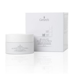 GERARD'S RE-WHITE AGE CONTROL veido fluidas SPF20 – odą atnaujinantis, antioksidacinis, pigmentacijai mažinti, 50 ml