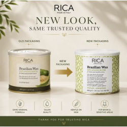 RICA Brazilian Avocado Wax - Brazilijos avokado vaškas / kietasis vaškas, 400 ml