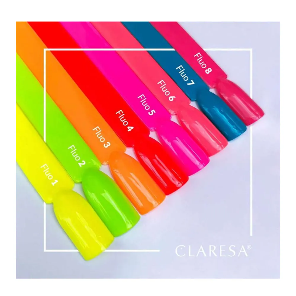 CLARESA Fluo 1 – gelinis nagų lakas, 5 ml