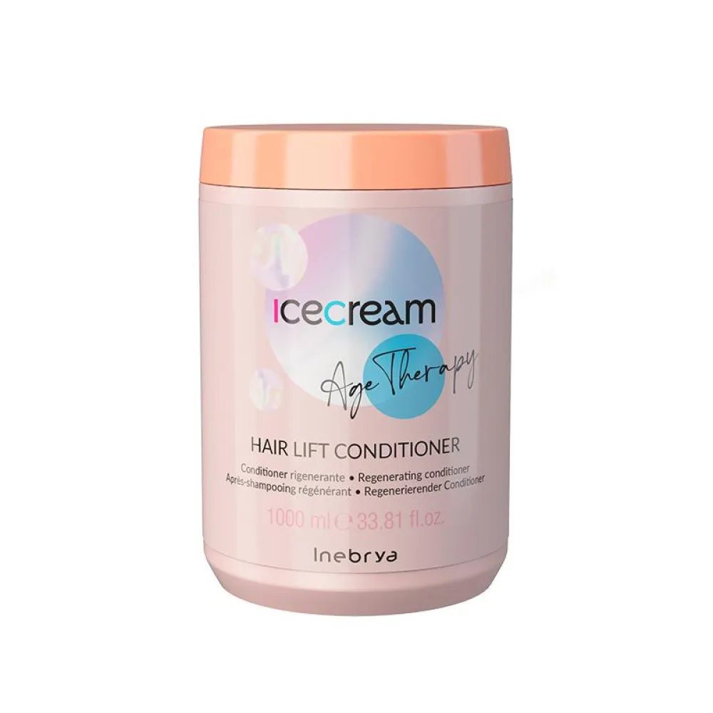 Inebrya Ice Cream Age Therapy Hair Lift Conditioner – atnaujinantis, drėkinantis ir maitinantis kondicionierius, 1000 ml