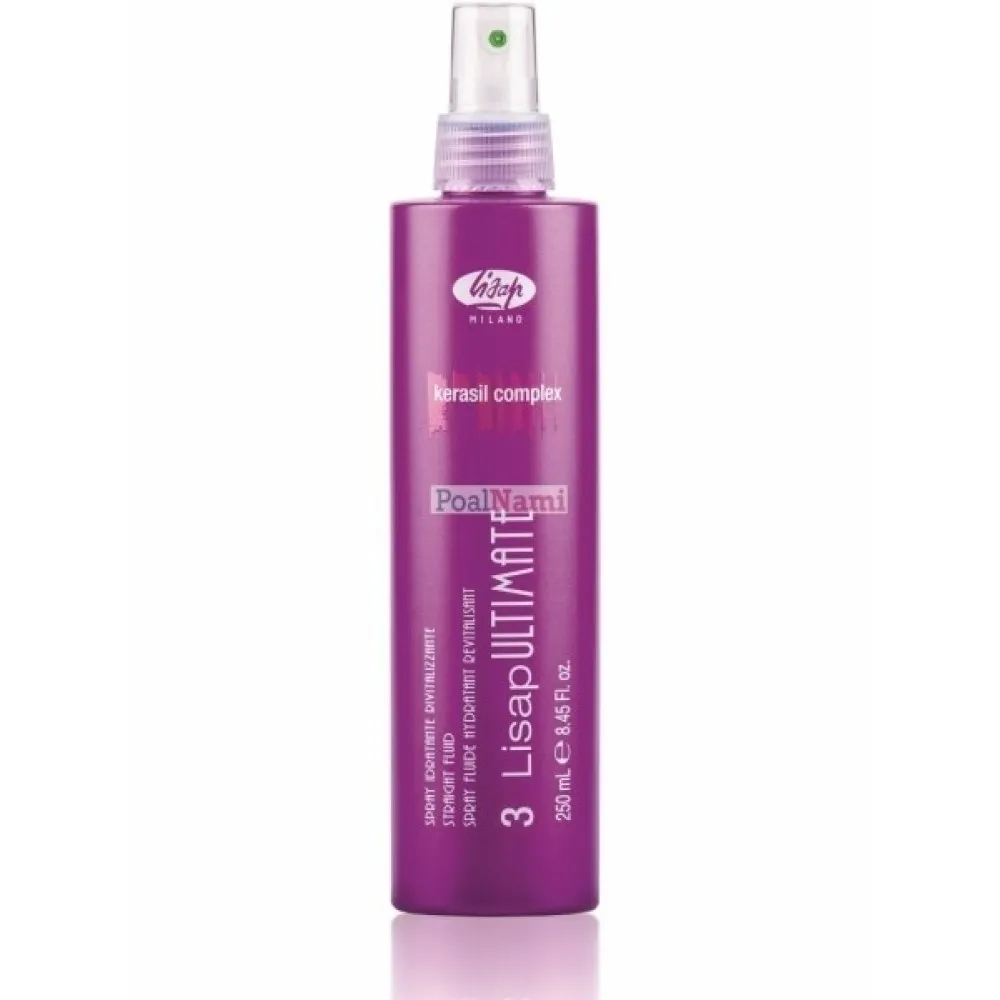 Lisap Milano Ultimate Straight Fluid - glotninantis purškiklis su keratinu, 250 ml