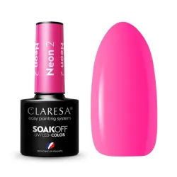 CLARESA NEON 2 - Gelinis nagų lakas, 5 ml