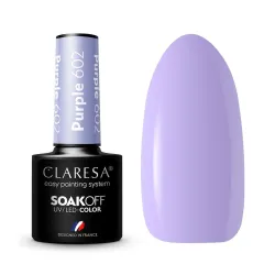 CLARESA Purple 602 - gelinis nagų lakas, 5 ml