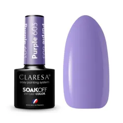 CLARESA Purple 603 – gelinis nagų lakas, 5 ml