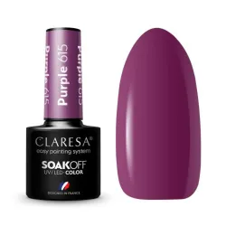 CLARESA Purple 615 – gelinis nagų lakas, 5 ml
